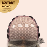 JBEXTENSION IRENE MONO Monofilament Handmade Wig 6X5 Full Monofilament Hand Tied Top Wig 19 Inches Mix Blonde Curly Mono Lace Wig With Anti-slip Silicone Strips Glueless Wig IRENE MONO MIX BLONDE【BENDY EAR TABS】