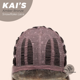 JBEXTENSION 18 Inches Amber Bronze Pre-Cut Snowflake Lace Frontlace Glueless Wig KAI'S AMBER BRONZE【PERMATEASE】【BENDY EAR TABS】- M/L