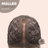 JBEXTENSION Peluca de encaje frontal para mujer de longitud media marrón de 22 pulgadas ROBY 150% de densidad