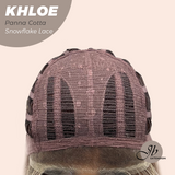 JBEXTENSION 12 Inches Bob Cut Panna Cotta Pre-Cut Snowflake Lace Frontlace Glueless Wig KHLOE PANNA COTTA【PERMATEASE】