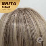 [PRE-ORDER] JBEXTENSION BRITA MONO Monofilament Handmade Wig 6X5 Full Monofilament Hand Tied Top Wig 22 Inches Light Blonde Mono Lace Wig with Anti-slip Silicone Strips Glueless Wig BRITA MONO【BENDY EAR TABS】
