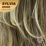 JBEXTENSION SYLVIA MONO Partial Monofilament Wig 20 Inches Dirty Blonde Curly Partial Mono Lace Glueless Wig SYLVIA MONO