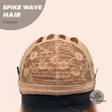JBEXTENSION 24 Inches Long Curly Hair Copper Headband Wig SPIKE WAVE HAIR - COPPER