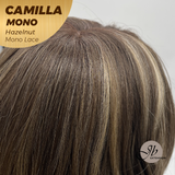 JBEXTENSION CAMILLA MONO Monofilament Handmade Wig 6X5 Full Monofilament Hand Tied Top Wig 20 Inches Hazelnut Mono Lace Wig With Anti-slip Silicone Strips Glueless Wig CAMILLA MONO HAZELNUT【BENDY EAR TABS】