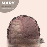 JBEXTENSION 14 Inches Butter Milk Pre-Cut Side Part Snowflake Lace Frontlace Glueless Wig MARY BUTTER MILK【BENDY EAR TABS】