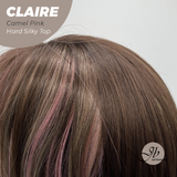 [PRE-ORDER] JBEXTENSION 22 Inches Scalpiana Camel Pink 3.5X4 Hard Silky Top Natural Scalp Effect Women Wig With Bangs CLAIRE SILKY TOP CAEML PINK