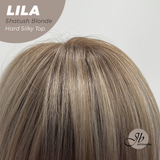 JBEXTENSION 20 Inches Scalpiana Shatush Blonde Wolf Cut 3.5X4 Hard Silky Top Natural Scalp Effect Wig With Bangs LILA SHATUSH BLONDE
