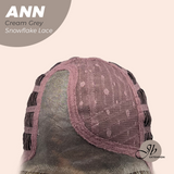 JBEXTENSION 10 Inches Cream Grey Pre-Cut Side Part Snowflake Lace Frontlace Glueless Wig ANN CREAM GREY【BENDY EAR TABS】