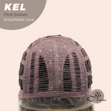 [FINAL SALE] JBEXTENSION 22 Inches Pink Sorbet Pre-Cut Snowflake Lace Frontlace Glueless Wig KEL PINK SORBET【PERMATEASE】【BENDY EAR TABS】- M/L