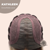 JBEXTENSION 15 Inches Mix Blonde Pre-Cut T Part Snowflake Lace Frontlace Glueless Wig KATHLEEN【BENDY EAR TABS】