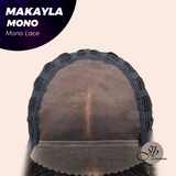 JBEXTENSION MAKAYLA MONO Monofilament Handmade Wig 6X5 Full Monofilament Hand Tied Top Wig 23 Inches Long Black Straight Mono Lace Handmade Futura Fiber Glueless Black Sapphire Wig MAKAYLA MONO【BENDY EAR TABS】