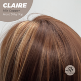 JBEXTENSION PELUCA MUJER 22 PULGADAS COLOR MARRÓN CLARO CON FLECOS CLAIRE