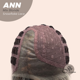 JBEXTENSION 10 Inches Mix Blonde Pre-Cut Side Part Snowflake Lace Frontlace Glueless Wig ANN MIX BLONDE【BENDY EAR TABS】