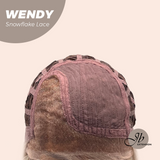JBEXTENSION 18 Inches Mix Blonde Curly Pre-Cut Side Part Snowflake Lace Frontlace Glueless Wig WENDY【BENDY EAR TABS】- M/L