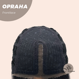 JBEXTENSION 23 Inches Curly Black Red Pre-Cut Frontlace Glueless Black Sapphire Wig OPRAHA