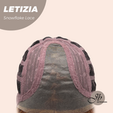 JBEXTENSION 16 Inches Copper with Dark Root Pre-Cut T Part Snowflake Lace Frontlace Glueless Wig LETIZIA【BENDY EAR TABS】