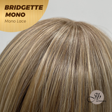 JBEXTENSION BRIDGETTE MONO Monofilament Handmade Wig 6X5 Full Monofilament Hand Tied Top Wig 16 Inches Curly Honey Blonde Mono Lace Wig with Anti-slip Silicone Strips Glueless Wig BRIDGETTE MONO【BENDY EAR TABS】