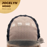 JBEXTENSION JOCELYN MONO Monofilament Handmade Wig 6X5 Full Monofilament Hand Tied Top Wig 11 Inches Pine Cones Mono Lace Wig with Anti-slip Silicone Strips Glueless Wig JOCELYN MONO【BENDY EAR TABS】