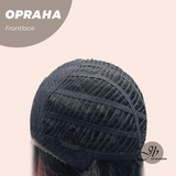 JBEXTENSION 23 Inches Curly Black Red Pre-Cut Frontlace Glueless Black Sapphire Wig OPRAHA