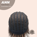 JBEXTENSION 10 Inches Dark Brown Pre-Cut Side Part Snowflake Lace Frontlace Glueless Wig ANN DARK BROWN【BENDY EAR TABS】