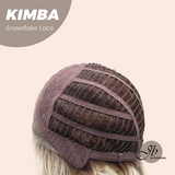 JBEXTENSION 12 Inches Mix Blonde Pre-Cut T Part Snowflake Lace Frontlace Glueless Wig KIMBA【BENDY EAR TABS】