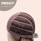 JBEXTENSION 19 Inches Long Straight Mix Blonde Pre-Cut Side Part Snowflake Lace Frontlace Glueless Wig PEGGY【BENDY EAR TABS】