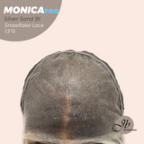 [PRE-ORDER] JBEXTENSION 16 Inches Silver Sand Blonde Pre-Cut 13X6 Free Part Snowflake Lace Frontlace Glueless Wig MONICA PRO - SILVER SAND BLONDE【BENDY EAR TABS】
