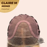 JBEXTENSION CLAIRE MONO Partial Monofilament Wig 22 Inches Hazelnut Curly Partial Mono Lace Glueless Wig CLAIRE MONO HAZELNUT【BENDY EAR TABS】