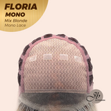JBEXTENSION FLORIA MONO Full Monofilament Wig 20 Inches Curly Mix Blonde Full Mono Lace Glueless with Anti-slip Silicone Strips Wig FLORIA MONO - MIX BLONDE【BENDY EAR TABS】