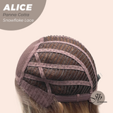 JBEXTENSION 12 Inches Panna Cotta Pre-Cut Side Part Snowflake Lace Frontlace Glueless Wig ALICE PANNA COTTA