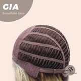 JBEXTENSION 16 Inches Mix Blonde Pre-Cut Side Part Snowflake Lace Frontlace Glueless Wig GIA【BENDY EAR TABS】