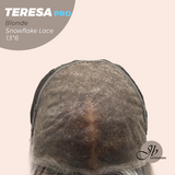 [PRE-ORDER] JBEXTENSION 18 Inches Blonde Pre-Cut 13X6 Free Part Snowflake Lace Frontlace Glueless Wig TERESA PRO - BLONDE【BENDY EAR TABS】