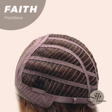 JBEXTENSION 14 Inches Wave Copper Pre-Cut Side Part Frontlace Glueless Black Sapphire Wig FAITH