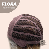 JBEXTENSION 13 Inches Mix Blonde Pre-Cut Side Part Snowflake Lace Frontlace Glueless Wig FLORA【BENDY EAR TABS】