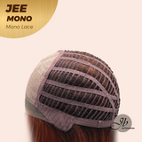 JBEXTENSION JEE MONO Monofilament Handmade Wig 6X5 Full Monofilament Hand Tied Top Wig 19 Inches Reddish Copper Mono Lace Wig with Anti-slip Silicone Strips Glueless Wig JEE MONO【BENDY EAR TABS】