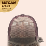 JBEXTENSION MEGAN MONO Full Monofilament Handmade Full Lace Full Hand Tied Wig 13 Inches Mix Blonde Mono Lace Handmade Futura Fiber Wig with Anti-slip Silicone Strips Glueless Wig MEGAN MONO - MIX BLONDE【BENDY EAR TABS】