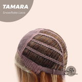 JBEXTENSION 10 Inches Sunset Blush Pre-Cut Side Part Snowflake Lace Frontlace Glueless Wig TAMARA【BENDY EAR TABS】