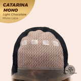 JBEXTENSION CATARINA MONO Full Monofilament Handmade Full Lace Full Hand Tied Wig 13 Inches Light Chocolate Mono Lace Handmade Futura Fiber Wig with Anti-slip Silicone Strips Glueless Wig CATARINA MONO LIGHT CHOCOLATE【BENDY EAR TABS】