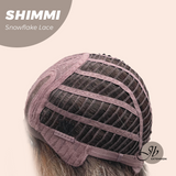 JBEXTENSION 21 Inches Ash Grey Deep Curly Pre-Cut Side Part Snowflake Lace Frontlace Black Sapphire Glueless Wig SHIMMI - BLACK SAPPHIRE【BENDY EAR TABS】