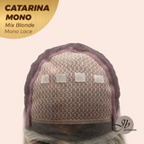 JBEXTENSION CATARINA MONO Full Monofilament Handmade Full Lace Full Hand Tied Wig 13 Inches Mix Blonde Mono Lace Handmade Futura Fiber Wig with Anti-slip Silicone Strips Glueless Wig CATARINA MONO MIX BLONDE【BENDY EAR TABS】