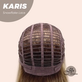 [PRE-ORDER] JBEXTENSION 18 Inches Curly Dark Mix Blonde Pre-Cut T Part Snowflake Lace Frontlace Glueless Wig KARIS【BENDY EAR TABS】