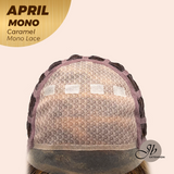 [PRE-ORDER] JBEXTENSION APRIL MONO Monofilament Handmade Wig 6X5 Full Monofilament Hand Tied Top Wig 18 Inches Caramel Mono Lace Wig With Anti-slip Silicone Strips Glueless Wig APRIL MONO CARAMEL【BENDY EAR TABS】