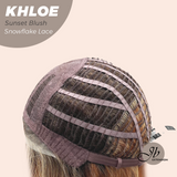 [PRE-ORDER] JBEXTENSION 12 Inches Bob Cut Sunset Blush Pre-Cut Snowflake Lace Frontlace Glueless Wig KHLOE SUNSET BLUSH【PERMATEASE】【BENDY EAR TABS】