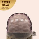 JBEXTENSION JESS MONO Monofilament Handmade Wig 6X5 Full Monofilament Hand Tied Top Wig 10 Inches Hazelnut Mono Lace Wig With Anti-slip Silicone Strips Glueless Wig JESS MONO HAZELNUT【BENDY EAR TABS】