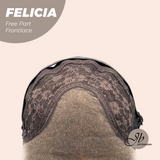 JBEXTENSION 20 Inches Light Brown Fiber X, Tangle Less Pre-Cut Free Part Frontlace Glueless Wig FELICIA【FIBER X】