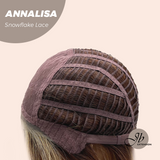 JBEXTENSION 10 Inches Bob Cut Mix Copper Pre-Cut Side Part Snowflake Lace Frontlace Glueless Wig ANNALISA【BENDY EAR TABS】