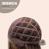 [PRE-ORDER] JBEXTENSION 16 Inches Caramel Curly Pre-Cut Side Part Snowflake Lace Frontlace Glueless Wig JESSICA CARAMEL【BENDY EAR TABS】