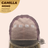 JBEXTENSION CAMILLA MONO Monofilament Handmade Wig 6X5 Full Monofilament Hand Tied Top Wig 20 Inches Hazelnut Mono Lace Wig With Anti-slip Silicone Strips Glueless Wig CAMILLA MONO HAZELNUT【BENDY EAR TABS】