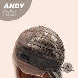 JBEXTENSION 27 Inches Long Straight Bronze Pre-Cut Free Part Frontlace Glueless Wig ANDY