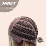 [PRE-ORDER] JBEXTENSION 19 Inches Mix Blonde Pre-Cut Arc Snowflake Lace Frontlace Glueless Wig JANET MIX BLONDE【BENDY EAR TABS】